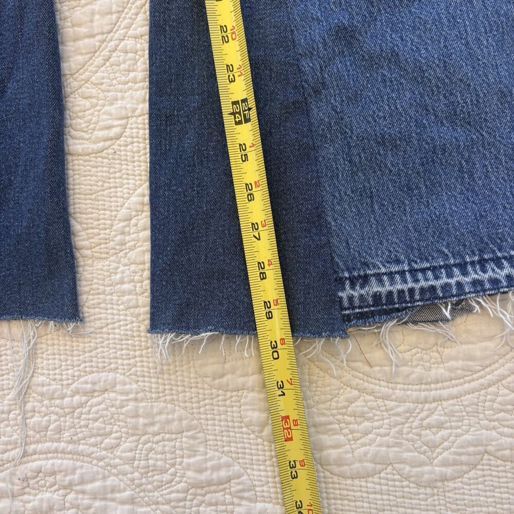 Levi’s 501 Reworked Flair Flare Jeans Denim Size 32x32 Bellbottom Button Fly - Picture 2 of 10